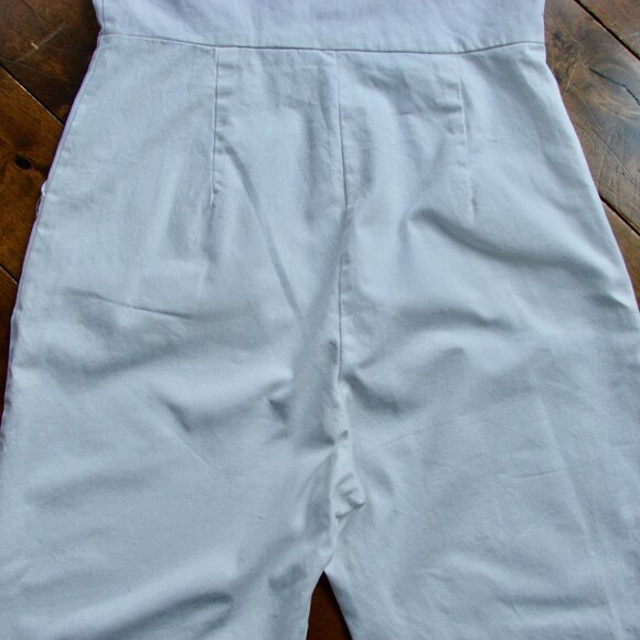 White One Shoulder Jumpsuit Sleeveless Cropped Ankle Pretty Little Thing Size 4 - Picture 13 of 14